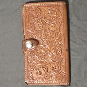 Vintage handmade leather wallet